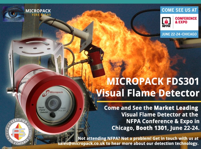 Micropack Visual Flame Detection NFPA Conference and Expo Web Banner 700x520px